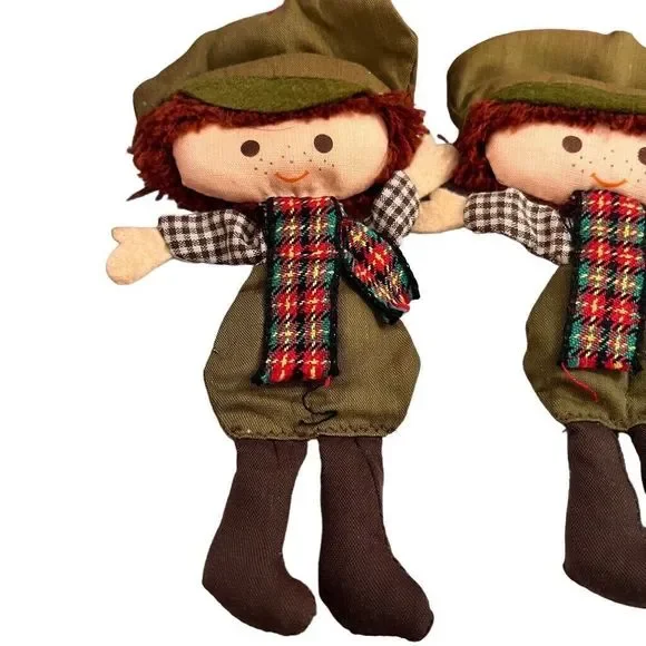 Pair Of Vintage 1970's Hallmark Tiny Tim Ornaments Holiday Decor - Picture 2 of 6